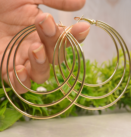 Toniq Gold Layered Hoop Earring - Engage Jewels