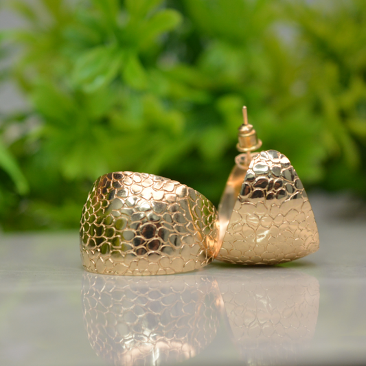 Chunky Textured Charms earrings - Engage Jewels