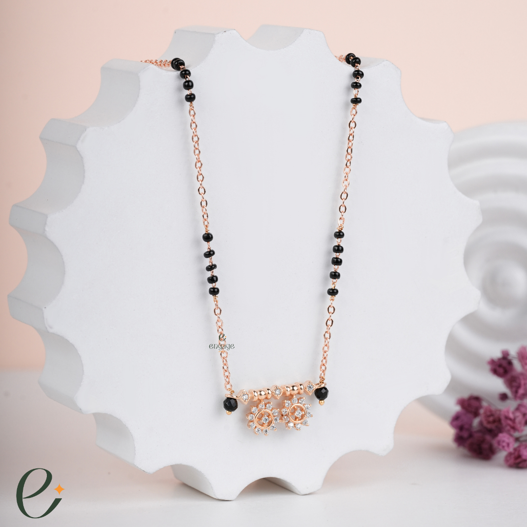 flower diamond mangalsutra