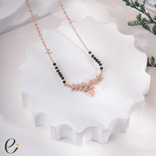 heart of love diamond mangalsutra for women