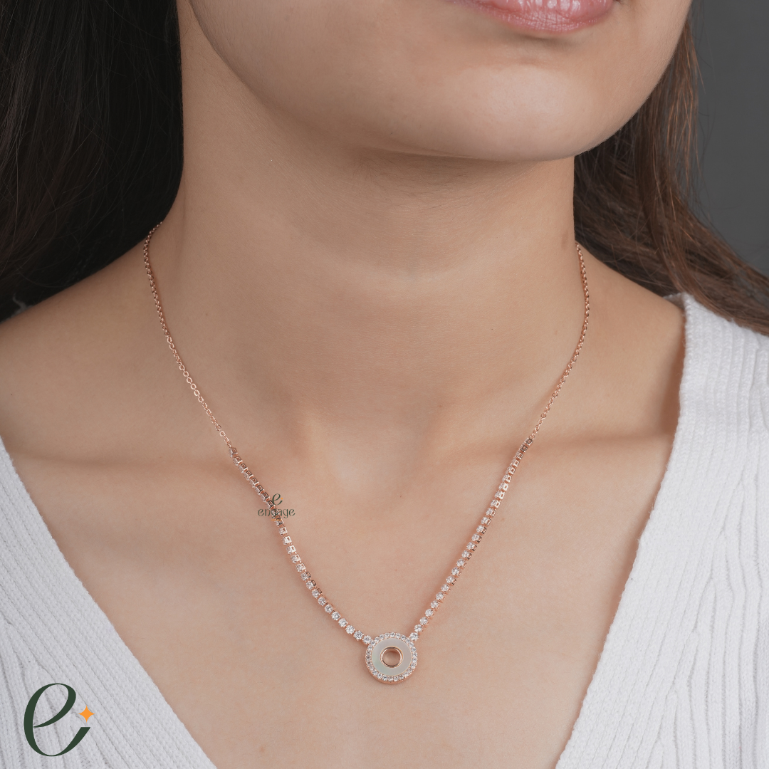 Circle Diamond Necklace