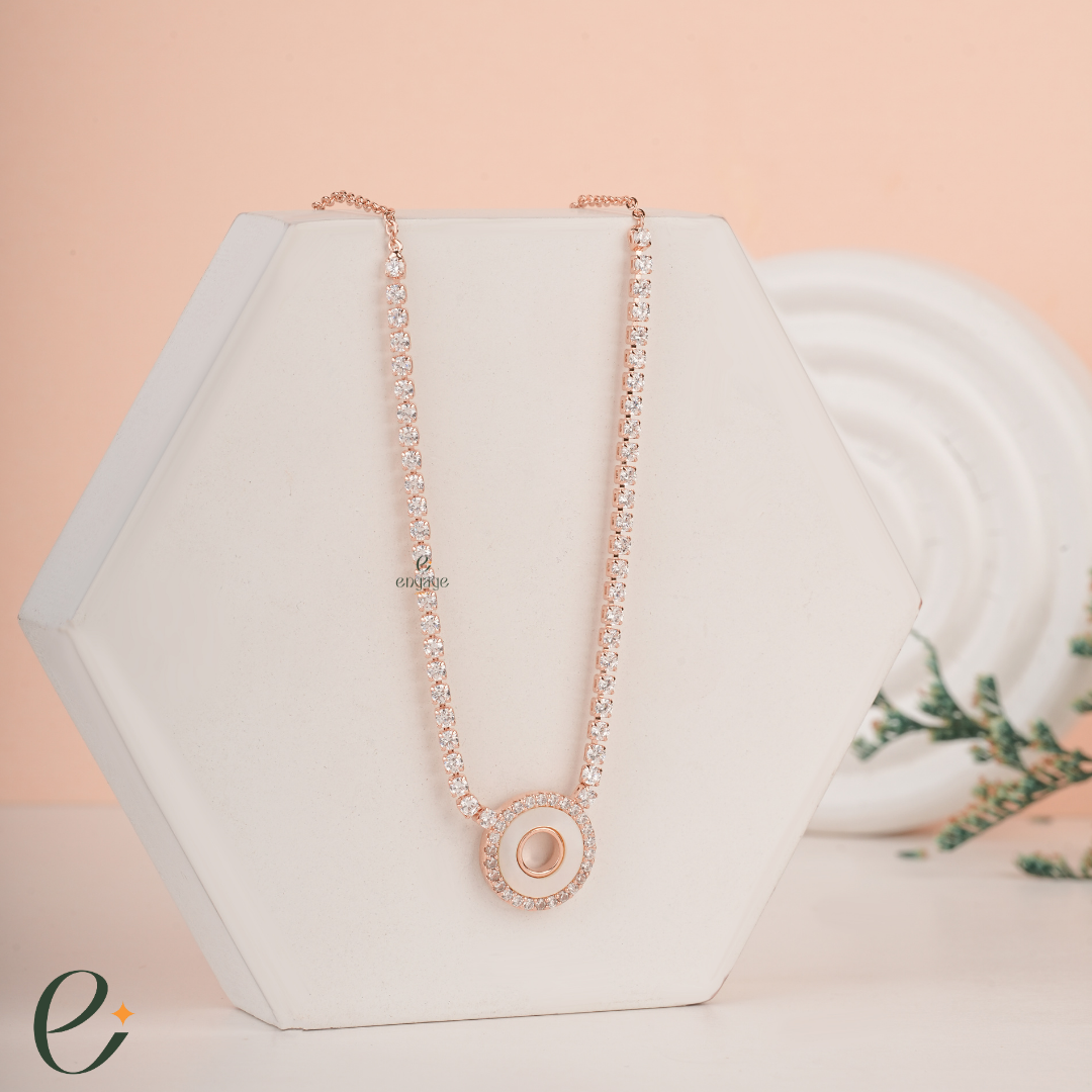 Circle Diamond Necklace