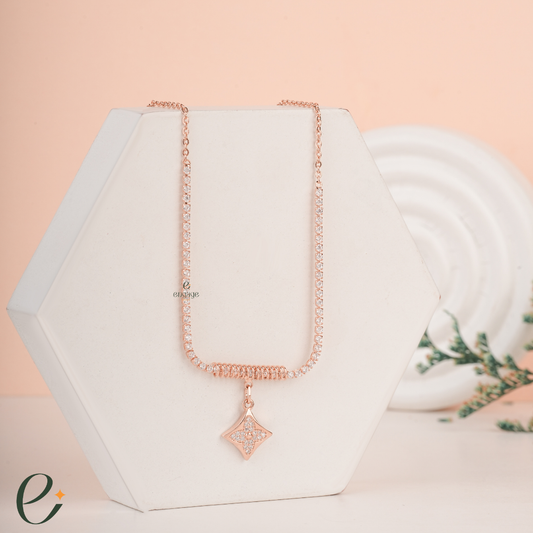 Spring Flower Frame Necklace