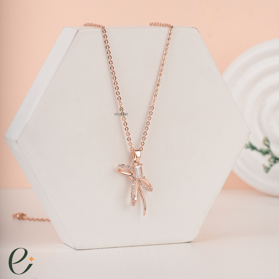 Butterfly Leaves Diamond Pendant
