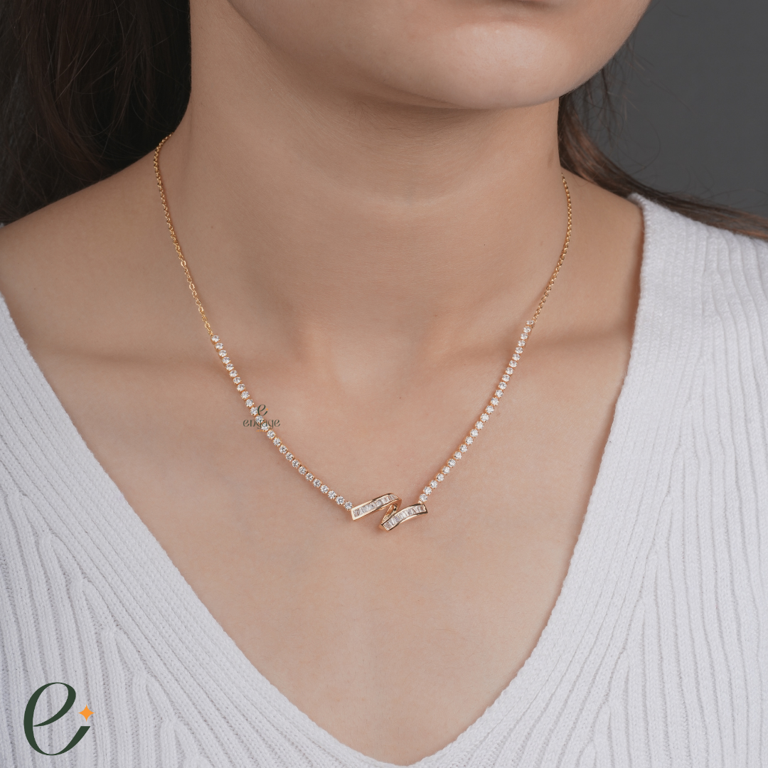 Shop Twisted Diamond Necklace for Elegant Style