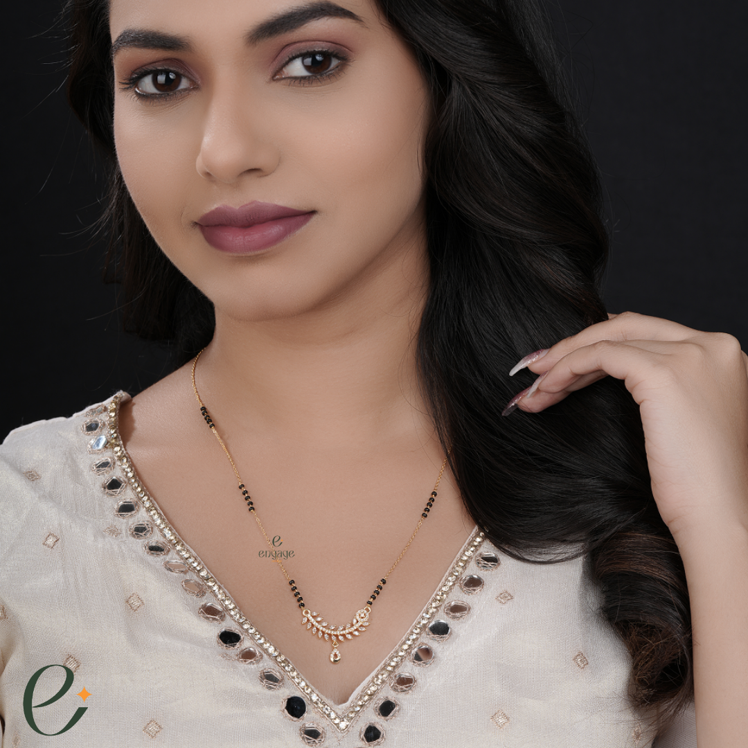 leafaura mangalsutra necklace