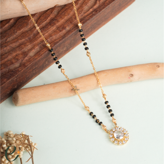Women sunflower mangalsutra