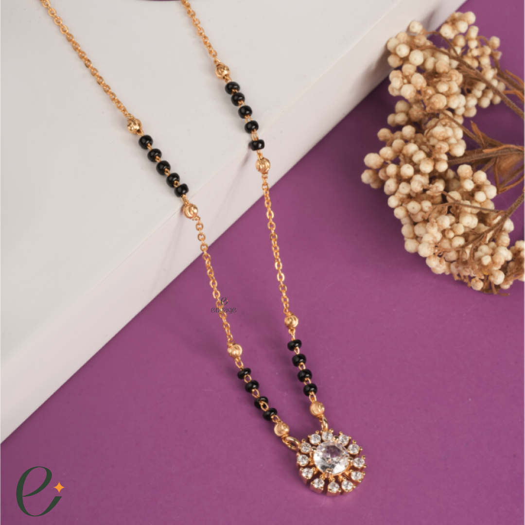 floral sunflower mangalsutra