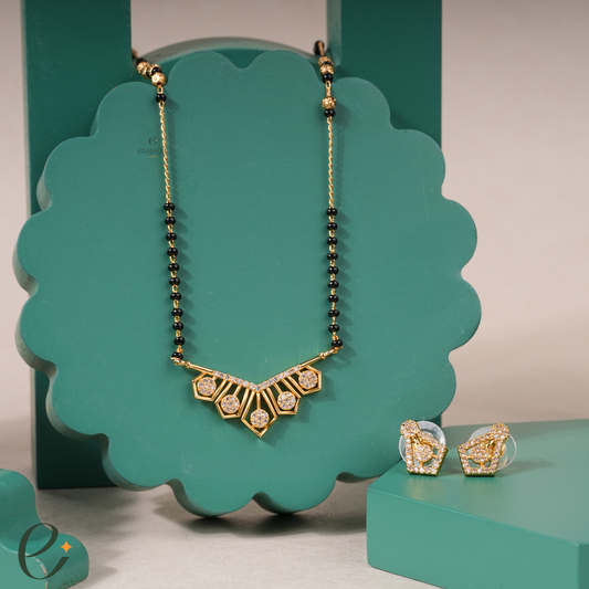 Regal Glow Mangalsutra with Earrings