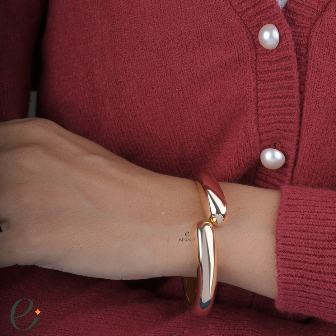 wave gold bracelet