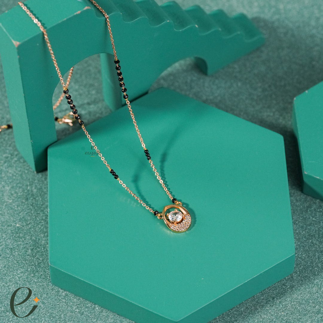 Dual Pear Round Union Mangalsutra