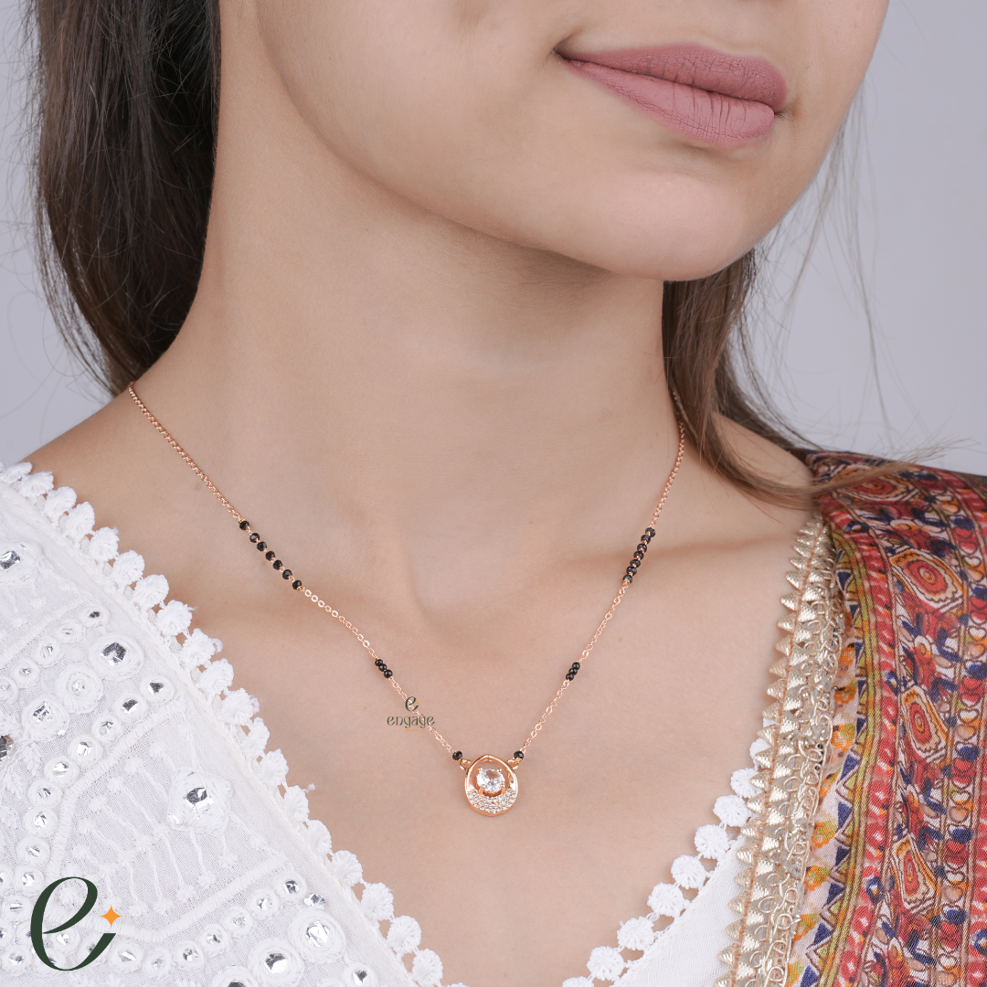 Dual Pear Round Union Mangalsutra