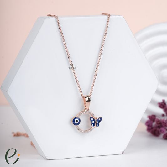 butterfly rosegold plated chain online