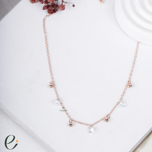 classic solitaire diamond chain for women