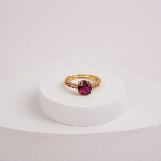 Pink Ruby Adjustable Ring
