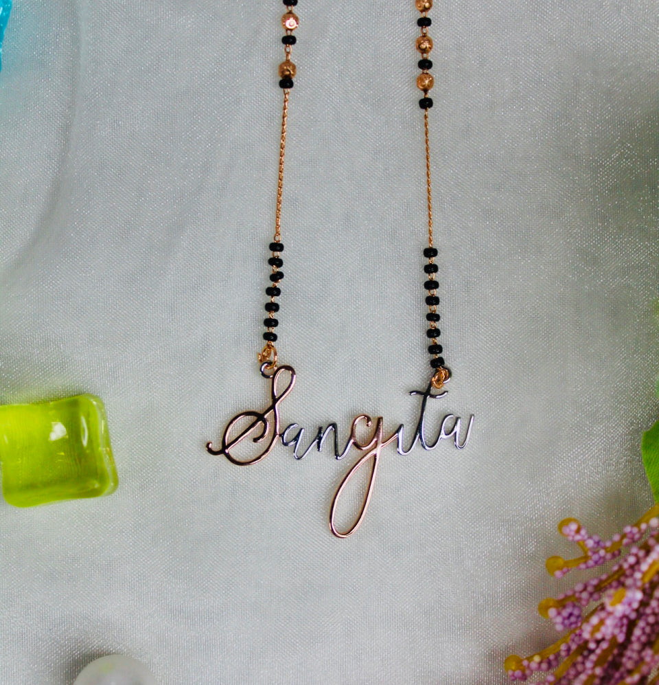 Mangalsutra With Name Custom Classic Name Mangalsutra – Order