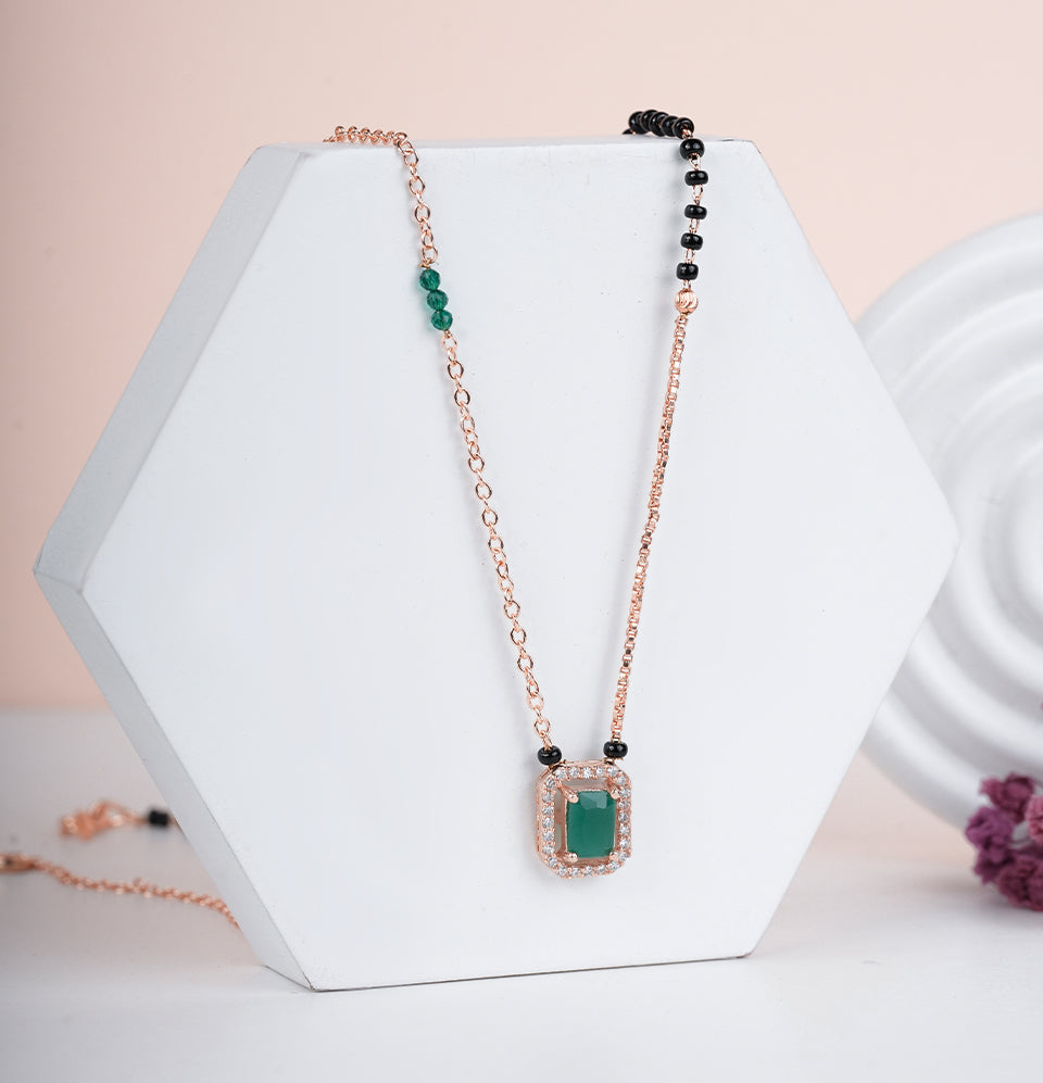Emerald Elegance Diamond Mangalsutra