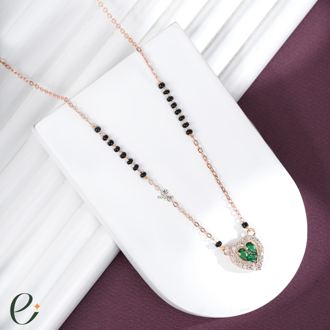 Double Heart Diamond Mangalsutra