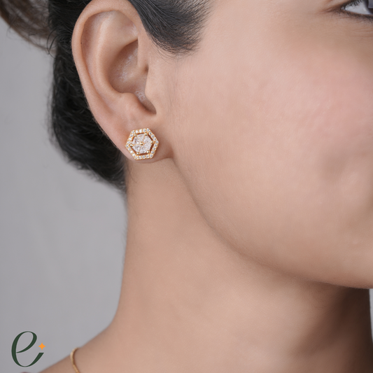 Hexagon Chain with Free Earrings