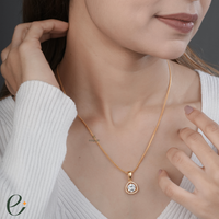 Solitaire Diamond Chain With Free Earrings