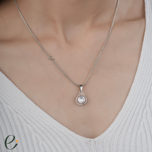 Solitaire Diamond Chain With Free Earrings