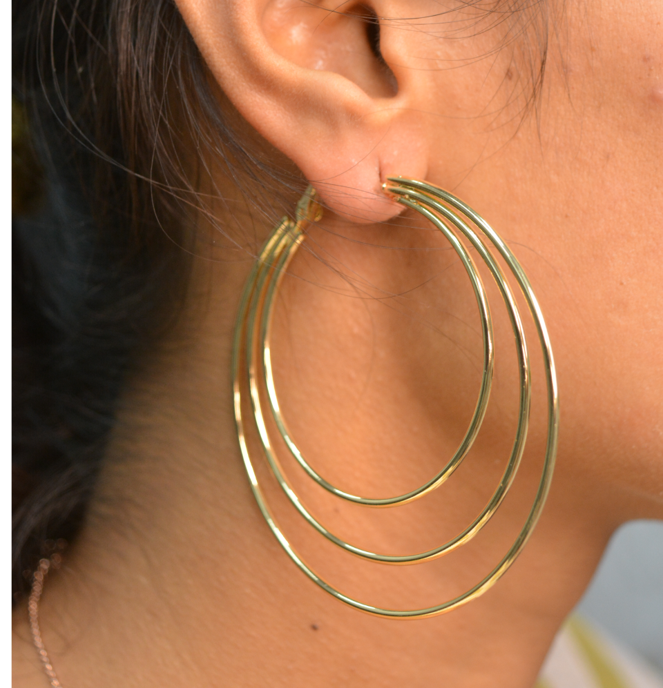 Toniq Gold Layered Hoop Earring - Engage Jewels