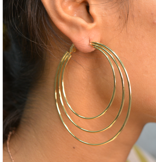 Toniq Gold Layered Hoop Earring - Engage Jewels