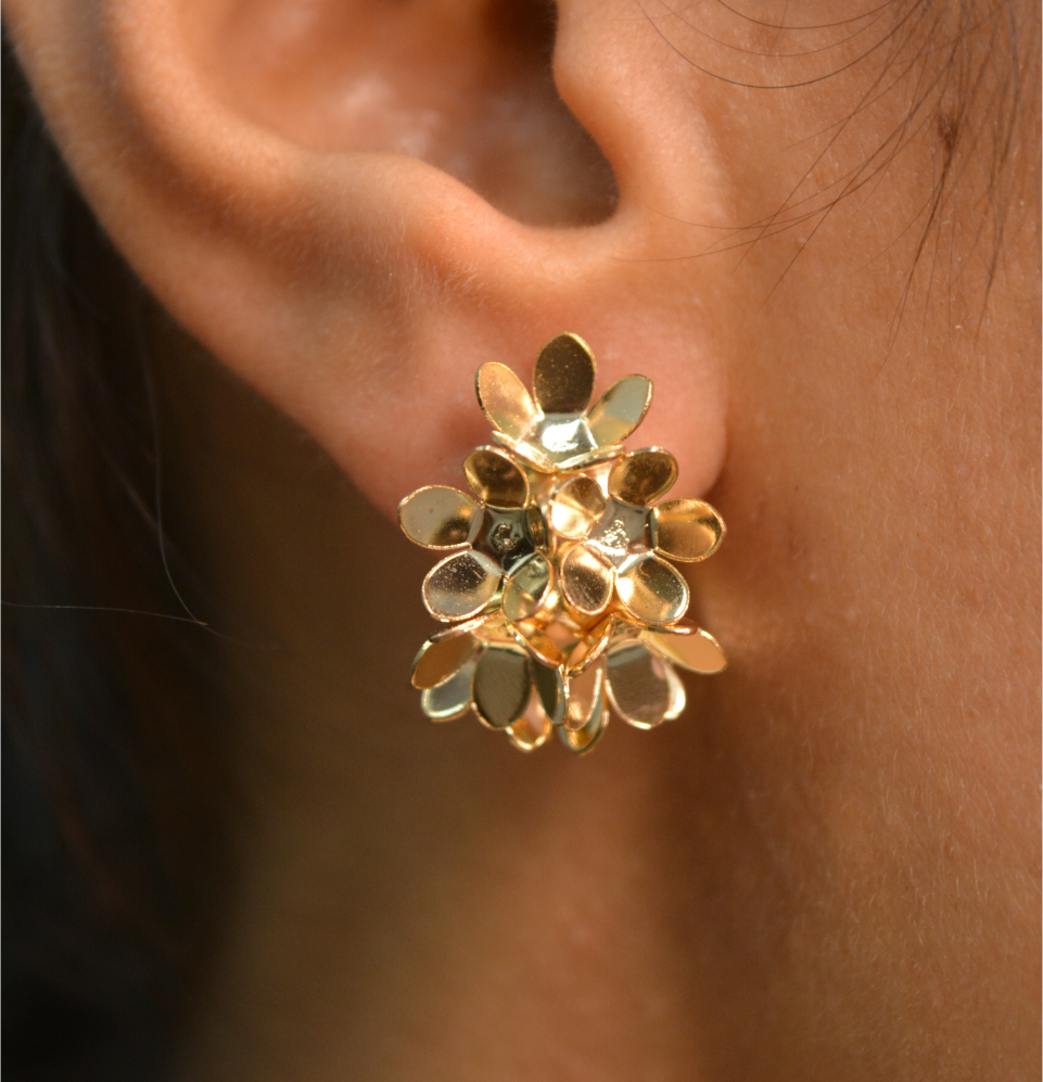 Floral Cluster chunky Earrings - Engage Jewels