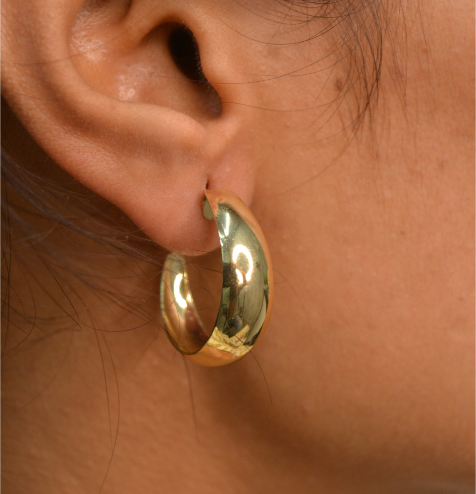 Large stainless steel hoop earrings - Engage Jewels