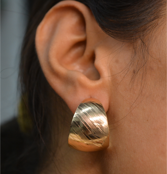 Chunky Cross line Charms earrings - Engage Jewels
