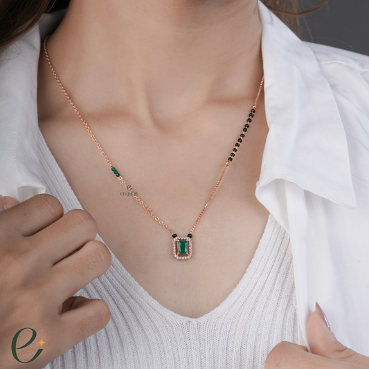 Emerald Elegance Diamond Mangalsutra