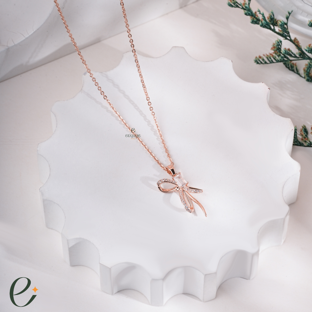 Butterfly Leaves Diamond Pendant