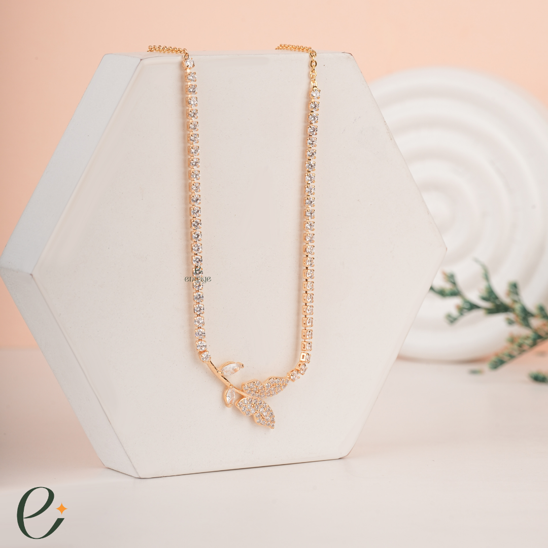 Sparkling Faith Butterfly Necklace
