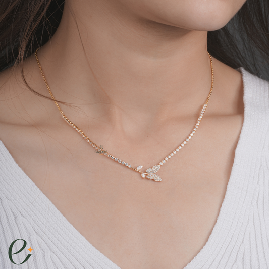 Sparkling Faith Butterfly Necklace