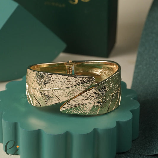 gold leaf bracelet
