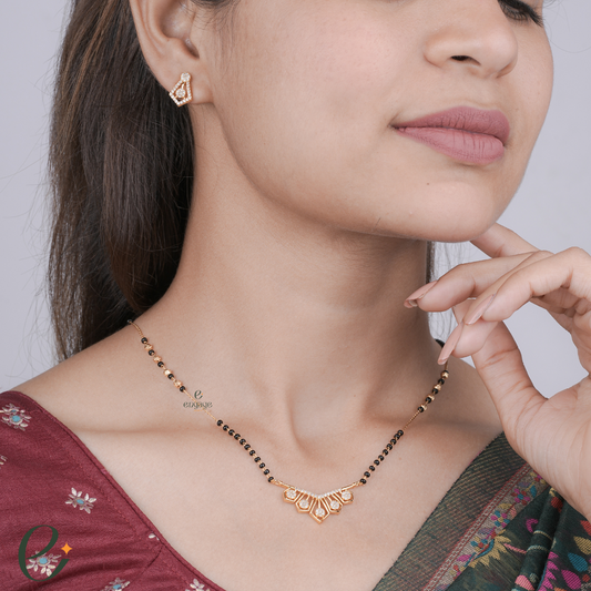 Regal Glow Mangalsutra with Earrings