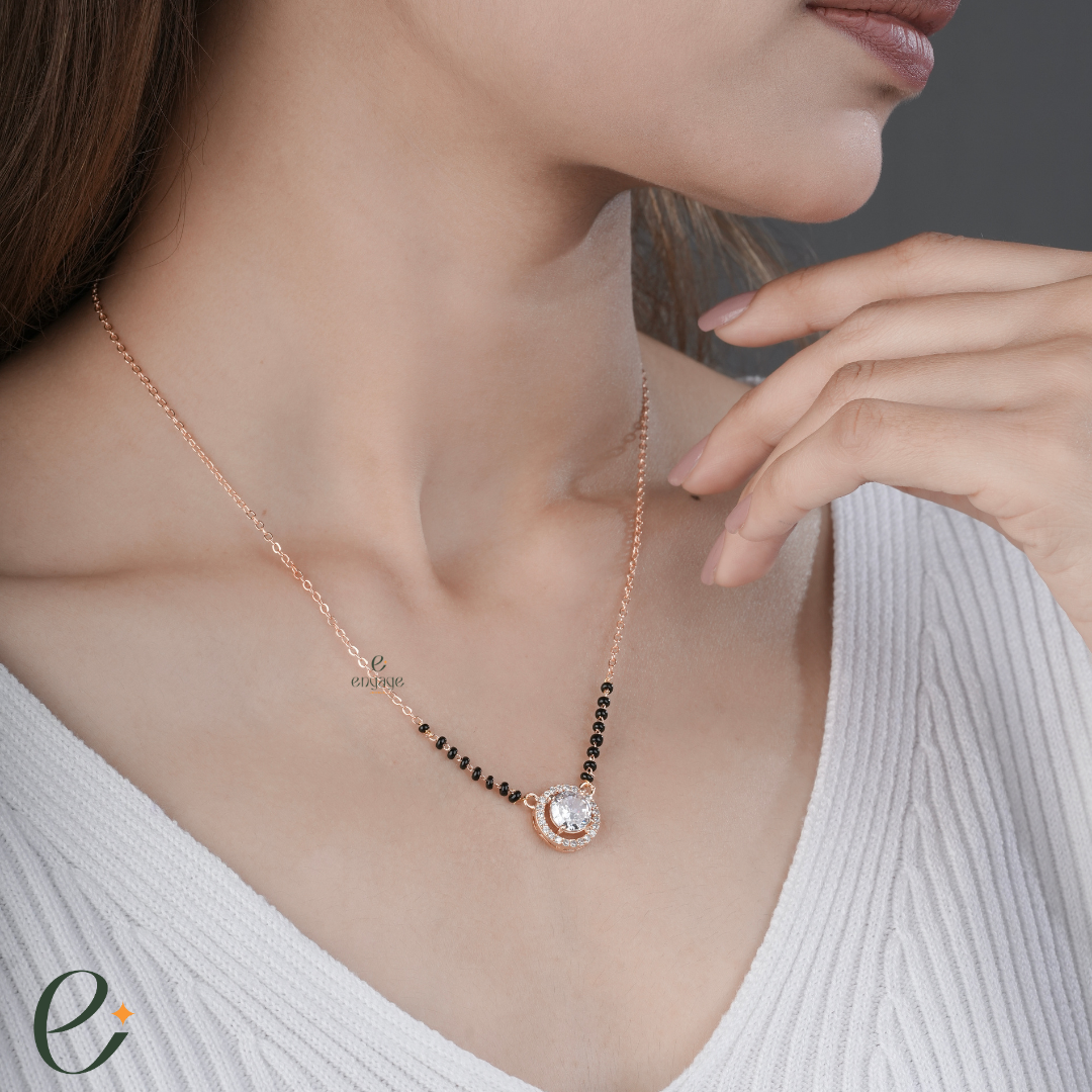 Golden Classic Solitaire Mangalsutra