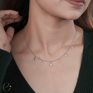 Silver Baguette Diamond Chain