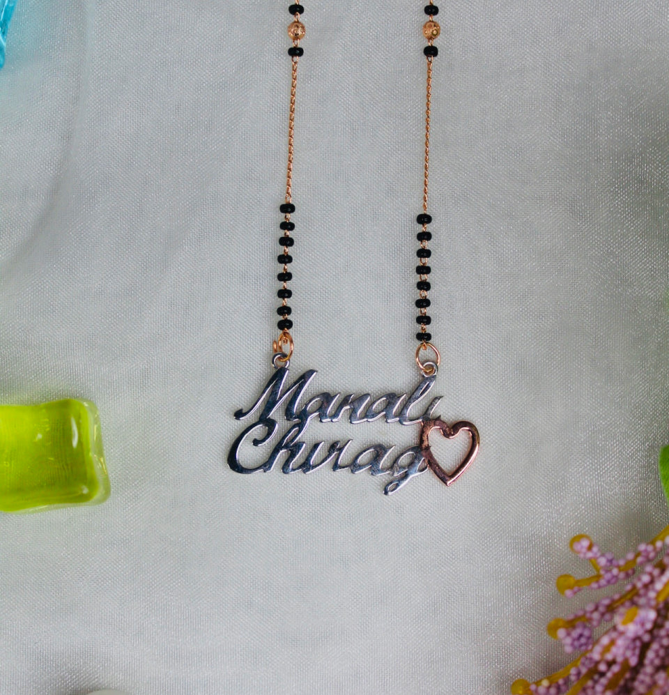 Endless Love Couple Name Mangalsutra (Customized Couple Name) - Engage Jewels
