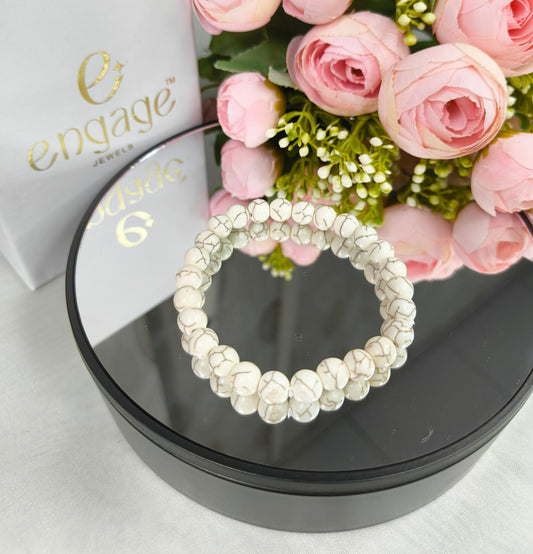 Natural Howlite Bracelet - Engage Jewels