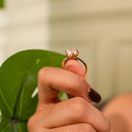 Round Diamond Adjustable Ring