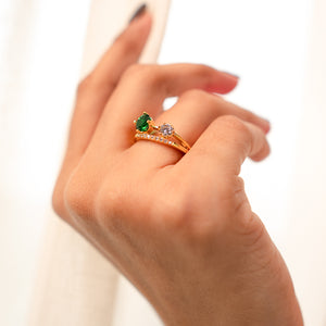 Dual Stone Adjustable Ring